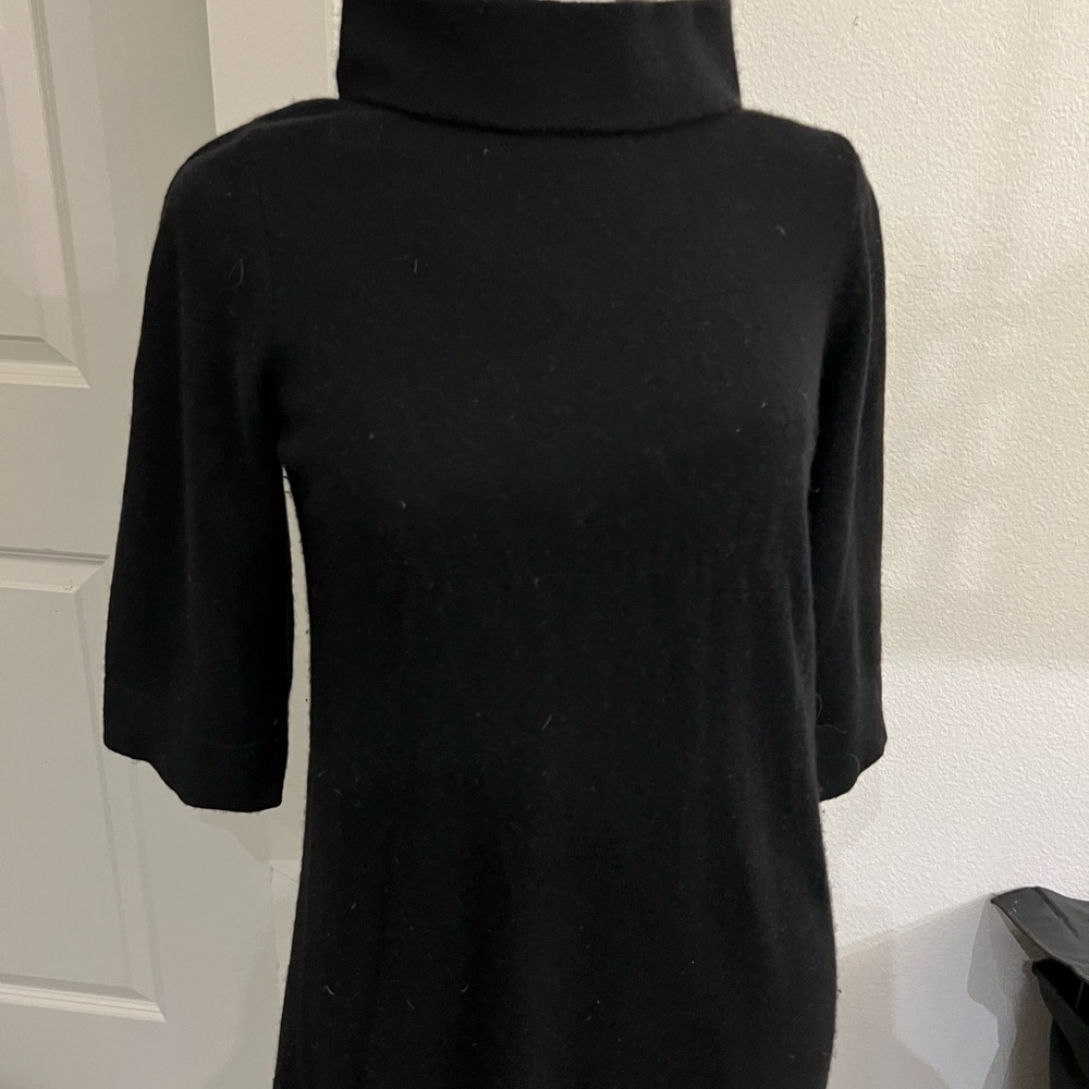 Black Turtleneck cashmere Vince Sweater Dress - Picture 3 of 9